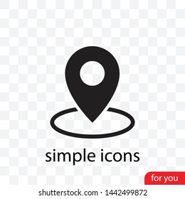 A linear location symbol and mark on the map vector icon. A label on the map. An illustration  of gps navigation and coordinates. A sign of a route. 