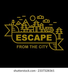 linear logo travel vacation and country trips by car