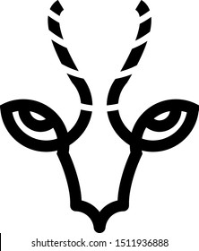 
Linear logo where you can see leopard face and gazelle at the same time