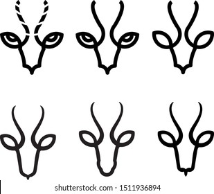 
Linear logo where you can see leopard face and gazelle at the same time