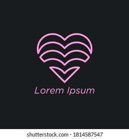 Linear Love logotype Vector Illustration Logo Template
