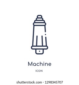 Linear machine connector plug icon from Mechanicons outline collection. Thin line machine connector plug icon isolated on white background. machine connector plug trendy illustration