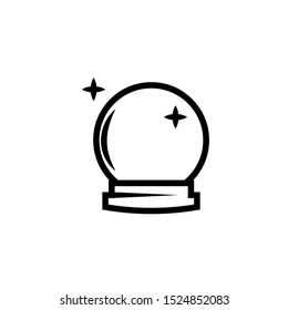 Linear magic ball icon from Circus outline collection. Thin line magic ball vector isolated on white background. magic ball trendy illustration