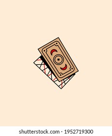 Linear magic symbol, logo - tarot cards. Mysterious illustration of fortune telling on cards.
Delicate and natural logo for womens business, magic salon, witch.