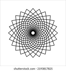 Linear mandala icon India outline collection. Thin line mandala icon on white background. beauty logo concept mandala for SPA
