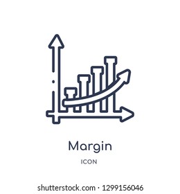 Linear margin icon from Marketing outline collection. Thin line margin icon isolated on white background. margin trendy illustration