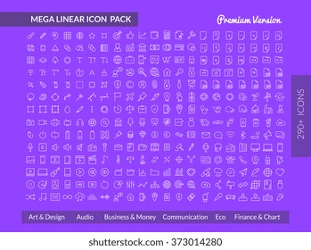 Linear Mega pack outline web icons set 2