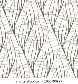 linear mesh pattern, leaves, mosaic, seamless vector background.