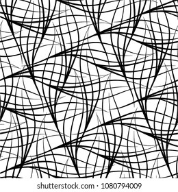linear mesh pattern, leaves, mosaic, seamless vector background.