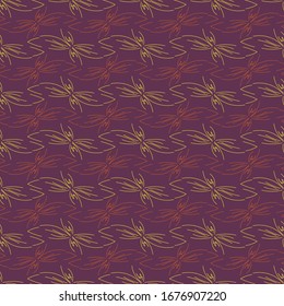 Linear mesh pattern, leaves, seamless vector background.