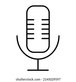 Linear Microphone icon with white background