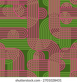 Linear Military Pink Camo pattern seamless. Line Army background. Stripes Protective texture