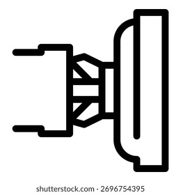 Ícone da fresadora linear. Contorno linear máquina de fresagem vetor ícone para web design isolado no fundo branco