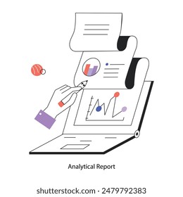 Here’s a linear mini illustration of analytical report 