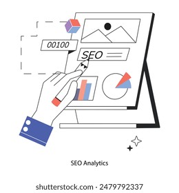 Here’s a linear mini illustration of seo analytics 