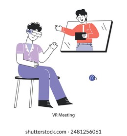 Here’s a linear mini illustration of vr meeting 