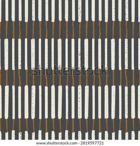 Linear minimalism seamless pattern. Rustic geometry Textured linework design. Handmade aesthetic Vertical stripes with Organic modernism Artisanal motif in Earthy tones. Tribal geometry minimalism