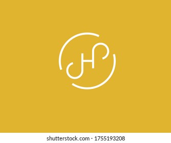 Linear minimalistic logo sign letter H typography for your company.