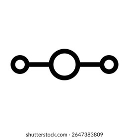 Signo de conjunto de esquema de icono de estructura molecular lineal