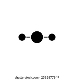 Linear molecular structure icon Symbol mark in Outline style