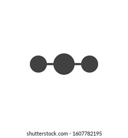 Linear molecular structure vector icon. filled flat sign for mobile concept and web design. Lineal chemical formula glyph icon. Symbol, logo illustration. Vector graphics