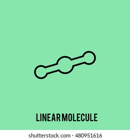 Linear molecule icon in eps 8