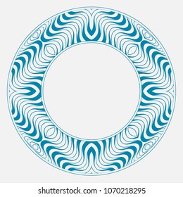 The linear monogram in a retro style. A template for a card, invitations. Wall-paper for the press. Vector frame.