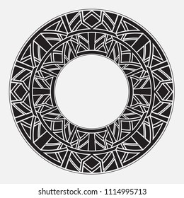 The linear monogram in a retro style. A template for a card, invitations. Wall-paper for the press. Vector frame.