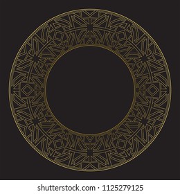 The linear monogram in a retro style. A template for a card, invitations. Wall-paper for the press. Vector frame.