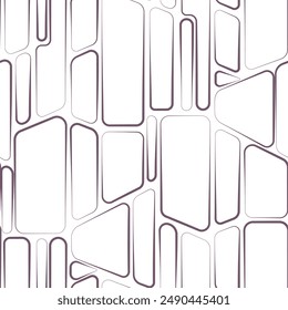 Linear mosaic pattern, grid, puzzle, seamless vector background.