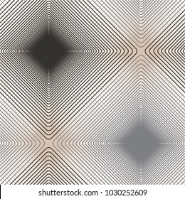 Linear mosaic pattern, mesh, tile, cage, delicate, abstraction, decor, seamless vector background.