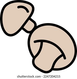 Linear mushroom icon vector illustration