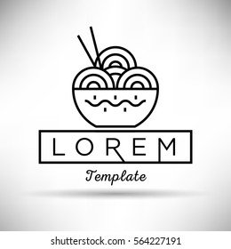 Linear Noodle Sign Vector Design