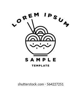 Linear Noodle Sign Vector Design