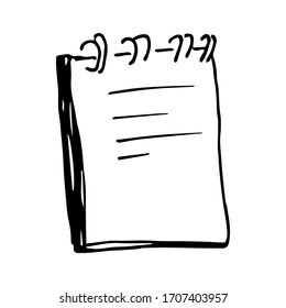 linear notepad black and white