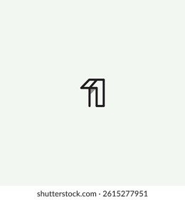 Linear Number 11 Logo Design, Modern Minimalist Numeric Branding
