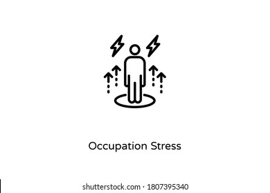 Linear occupational stress icon in vector. Logotype