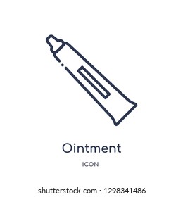 Linear ointment icon from Medical outline collection. Thin line ointment icon isolated on white background. ointment trendy illustration