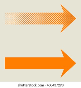 Linear orange Arrow. Isolated on background. Arrow Design. Vector Arrow 
Background. Abstract Arrow. Arrow Geometric. Arrow 
Icon. Modern Arrow. Geometrical Arrow. Arrow Logo. Vector Arrow.