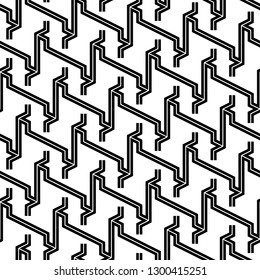 Linear ornament. Curves wallpaper. Geometric motif. Modern backdrop. Seamless pattern. Vector artwork. Digital paper, textile print, web design, abstract backdrop