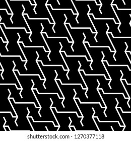 Linear ornament. Geometrical wallpaper. Modern backdrop. Geometric motif. Digital paper, textile print, web design, abstract backdrop. Seamless pattern. Vector
