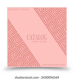 Linear ornament. The idea of a banner, brochure, catalog, or booklet. A template for creative design