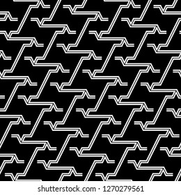 Linear ornament. Modern backdrop. Curves wallpaper. Geometric motif. Digital paper, textile print, web design, abstract backdrop. Seamless pattern. Vector artwork.