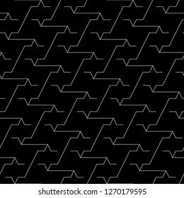 Linear ornament. Modern backdrop. Geometric motif. Geometrical wallpaper. Digital paper, textile print, web design, abstract backdrop. Seamless pattern. Vector