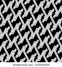 Linear ornament. Modern backdrop. Geometric motif. Digital paper, textile print, web design, abstract backdrop. Curves wallpaper. Seamless pattern. Vector artwork.