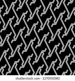 Linear ornament. Modern backdrop. Geometric motif. Digital paper, textile print, web design, abstract backdrop. Curves wallpaper. Seamless pattern. Vector artwork.