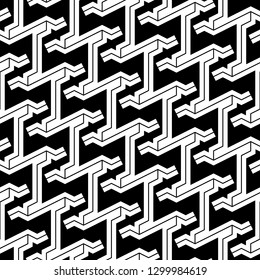 Linear ornament. Seamless pattern.Geometric motif. Curves wallpaper. Digital paper, textile print, web design, abstract backdrop. Modern backdrop. Vector artwork.