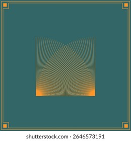 Enfeites lineares Gatsby Art Deco insígnias