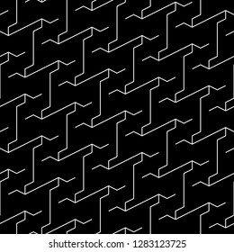 Linear ornament.Seamless pattern. Digital paper, textile print, web design, abstract backdrop. Geometrical wallpaper. Modern backdrop. Geometric motif. Vector