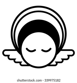Linear and outlined angel icon
